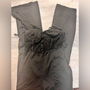 Black Lace Trim Slip jumper - Women's Intimates